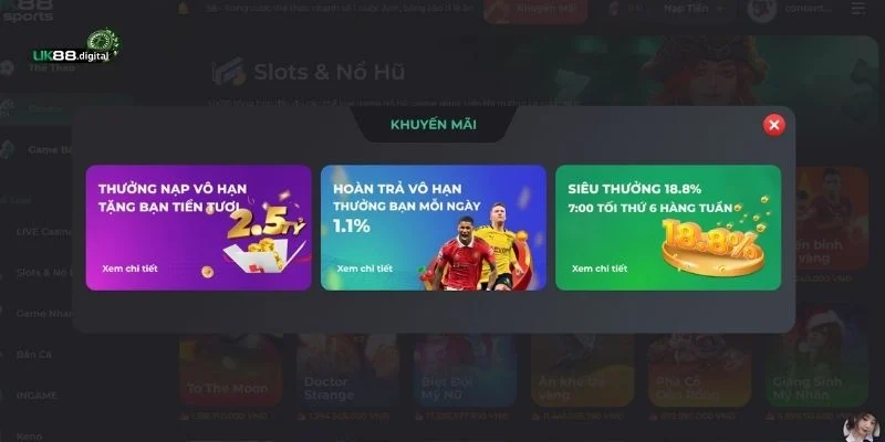 Khuyến Mãi UK88: Top Ưu Đãi Hấp Dẫn Dành Cho Thành Viên Mới