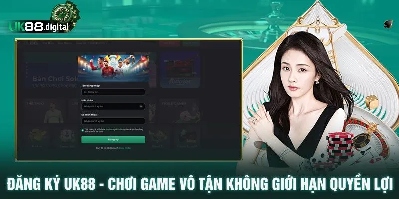 Đăng ký UK88 từng bước tạo tài khoản